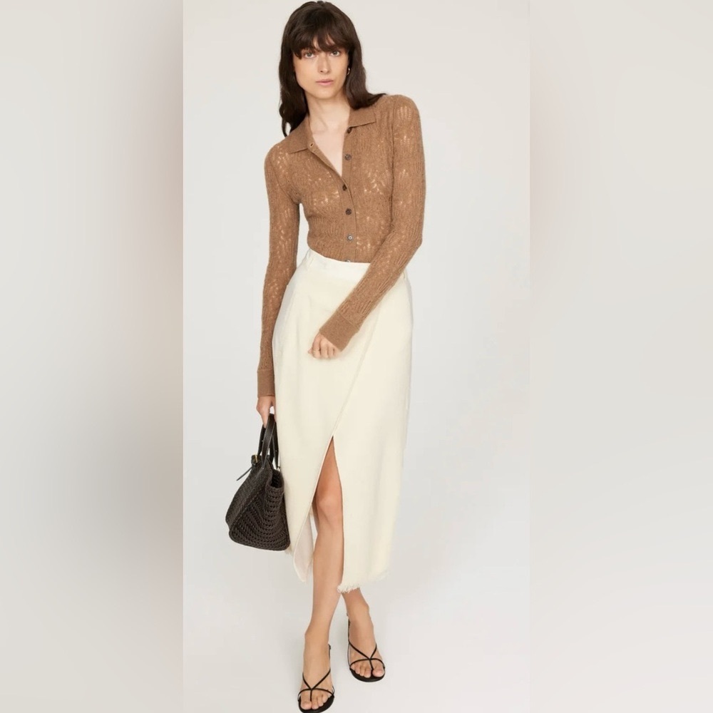 Simkhai RTR Hunter Wrap Skirt Cream EC SZ S
